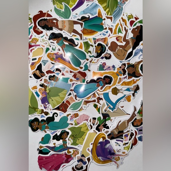 $2  - Princess stickers 25 at random. $2 WITH ANY $10 ORDER OR MORE - Picture 6 of 7